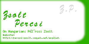 zsolt percsi business card